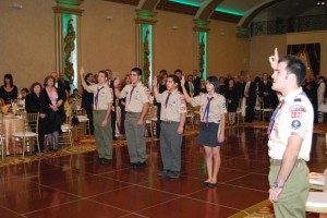 Openning ceremony by AGBU AYA SFV Scouts 